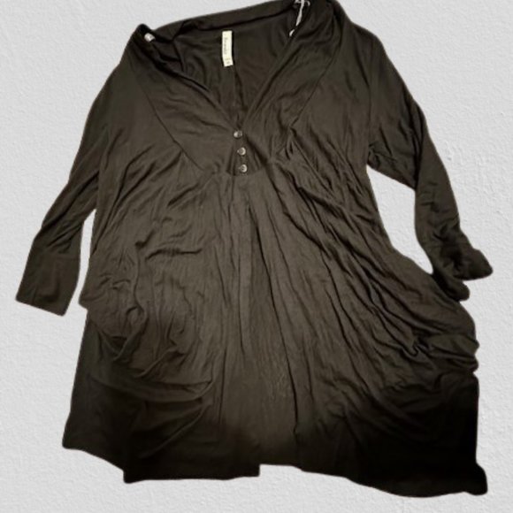 Black Button Closure Cardigan - Picture 8 of 10